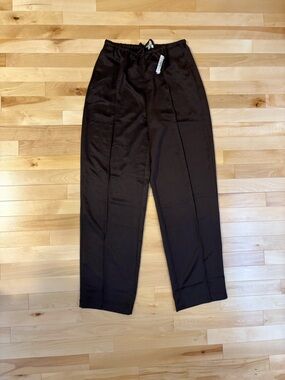Madewell women’s  Dark Brown silk pull on pants